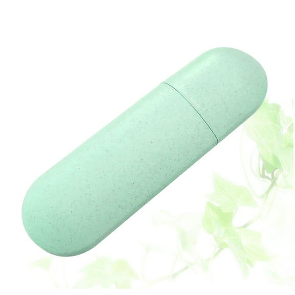 LABSERRON 1Set Toothbrush Carrying Box Rectangular Green for Travel and Business Trip