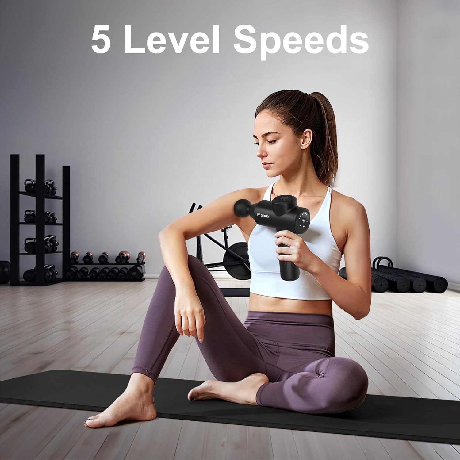 7 Massage Gun Deep Tissue Percussion Massager with LED Touch Screen for Muscle Pain Relief