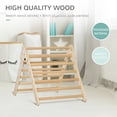 thumbnail image 3 of Qaba Kids Triangle Climber Foldable Climbing Triangle Ladder for Toddler Play Structure Climbing Toy Indoor Playful Gym Natural, 3 of 9