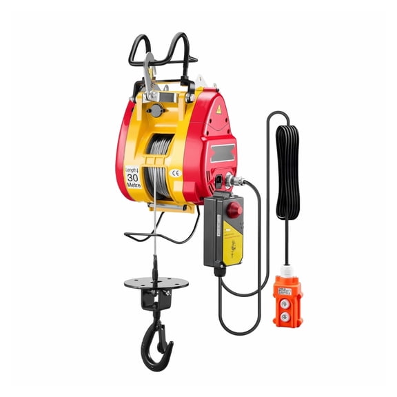 2-in-1 Electric Hoist Winch, 1100 lbs Capacity, 1800W Portable Power Winch