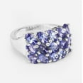 thumbnail image 2 of Mooneye 5x3mm Oval Shape Tanzanite 925 Sterling Silver Women Valentines Day Gifts Cluster Ring, 2 of 3