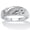 Silver, variant on Two-tone Exquisite Wedding Band Smooth Surface Twisted Rhinestone Women Ring Charm Jewelry