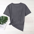 thumbnail image 6 of HAJWOH Womens Summer Tshirt Short Sleeve Shirts Beach Vacation Outfits Oversized Workout Tshirts Crew Neck Casual Clothes XL, 6 of 7