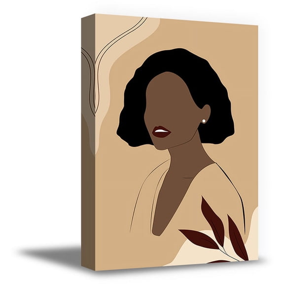Black History Month 2021 Gifts for Her African Girl Beautiful Woman Canvas Wall Art Home Living Room Decor