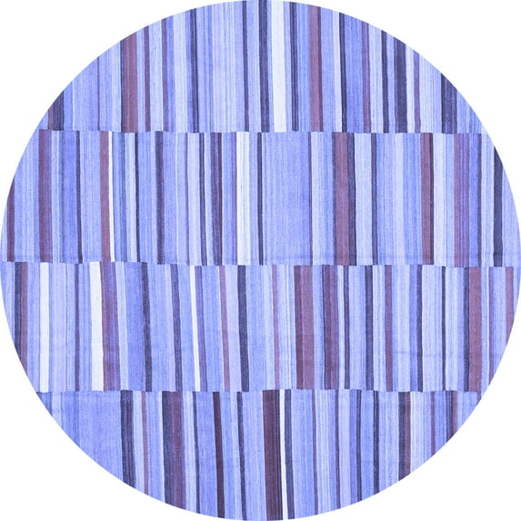 Ahgly Company Indoor Round Southwestern Blue Country Area Rugs, 5' Round