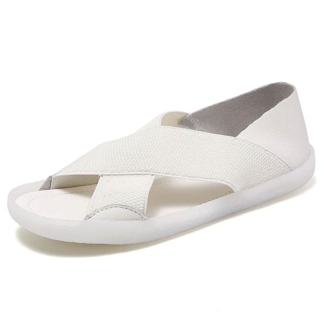 XIHAHA, zapatillas informales para mujer, moda exterior para mujer, sandalias antideslizantes con parte inferior gruesa y plataforma perezosa cruzada, zapatos para mujer