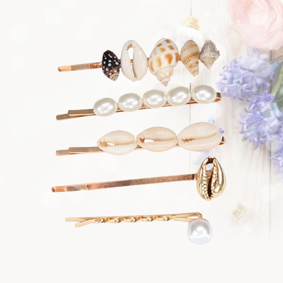 Milisten 1Set Rose Gold Alloy Hair Clips Shell Hairpins for Stylish and Secure Hold