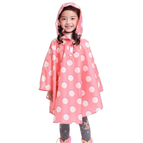adviicd Raincoat for Girls Toddler Girl Raincoat Cute Rain Coat Toddler Boys Girls Rain Cape Light Waterproof Hoodie Outwear (Pink,3-5 Years)