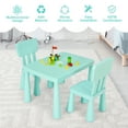 thumbnail image 6 of Gymax Kids Table & 2 Chairs Set Toddler Activity Play Dining Study Desk Baby Gift Green, 6 of 10