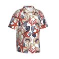 thumbnail image 2 of Hawaiian Shirt For Men, Starfish Shell Mens Button Down Short Sleeve Shirt, Summer Beach Shirts For Men, 2 of 2