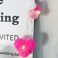thumbnail image 6 of 5.4FT 10LED Hot Pink Heart Hairball Garland String Light Battery Powered Chrismas Wedding Bedroom Decor  Pom Poms Night Light, 6 of 12