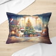 thumbnail image 3 of Merry Christmas Pug Santa Hat Xmas Tree Winter Holiday Pillow Cushion Double Sided Dog Lover Gifts Throw Pillow - 01013, 3 of 4