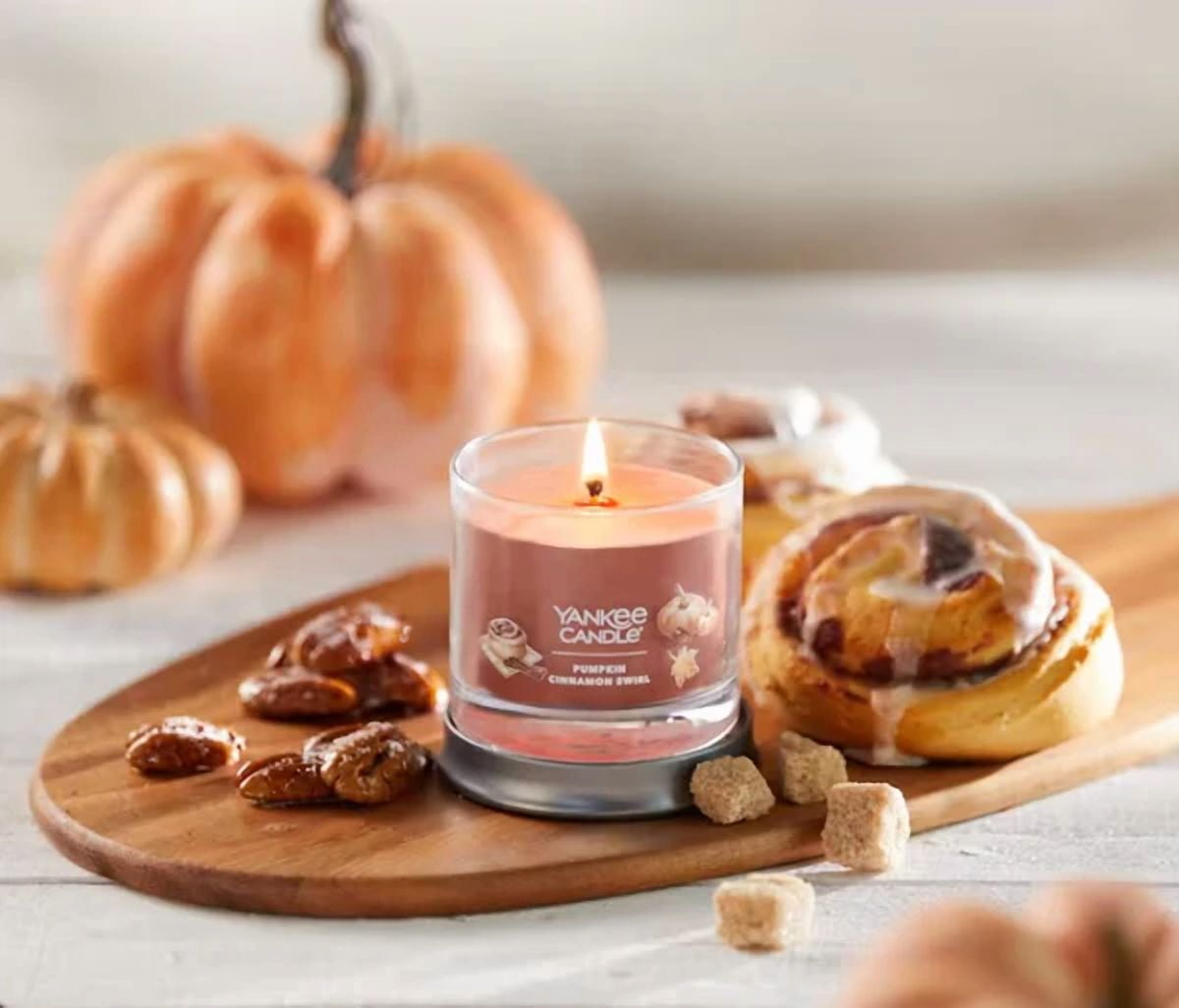 Yankee Candle Small Tumbler Scented Single Wick Candle, Pumpkin Cinnamon Swirl, 4.3 oz (Pack of 2)