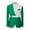 Green, variant on Qiggri Men's Dancing Party Performance Costumes Fashionable Color Block Personality Pocket Casual Cool One Button Suit Jacket