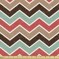 thumbnail image 1 of Chevron Fabric by the Yard Upholstery, Grunge Pattern of Retro Zigzags Image, Decorative Fabric for DIY and Home Accents, Multicolor by Ambesonne, 1 of 5