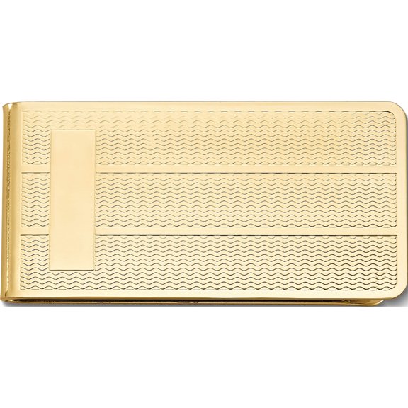 Fashion Gold-Tone Money Clip (3.5 X 2.5) Made In China gm2704