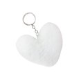 thumbnail image 1 of Heart Shape Hair Pendant Handbag Decor Keychain Key Buckle Ring Shoulder Bag Hanging Ornaments, 1 of 4