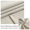 thumbnail image 6 of NICETOWN 100% Blackout Door Curtains, Linen Blended French Door Blinds Privacy Thermal Insulated Tricia Door Window Curtains for Patio Front Door Kitchen, Natural, 26"x69", 1 Panel, 6 of 6