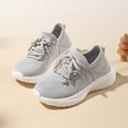thumbnail image 2 of Djtdsds Girls Knit Sneakers Breathable Mesh Running Shoes with White Soles for Casual and Active Wear Size:13-13.5 Years, 2 of 9