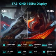 كمبيوتر محمول للألعاب Thunderobot Storm 17، 17.3 QHD 165 هرتز، Core i7-13620H، GeForce RTX 5060، 16 جيجابايت رام، 512 جيجابايت SSD، لوحة مفاتيح RGB، Win 11 Home