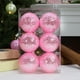 thumbnail image 1 of Juego de adornos de Navidad rosa claro de 6 piezas - 6cm, 1 of 6