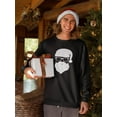 thumbnail image 2 of Santa With Glasses Sweatshirt Men -Smartprints Designs, Male 5X-Large, 2 of 4