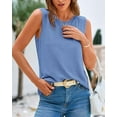 thumbnail image 2 of FreshPretty Women's Sleeveless Sweater Vest Summer Crew Neck Ribbed Knit Lightweight Pullover Casual Loose Fit Tank Tops, 2 of 8
