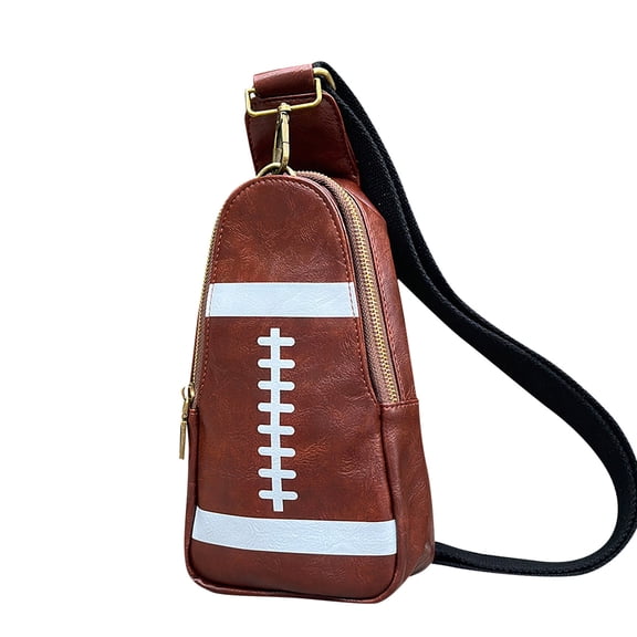 MUSOIE Ball Style Sling Bag for Women Men Vegan Leather Fanny Pack Crossbody Bags Chest Bag