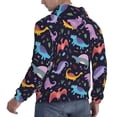 thumbnail image 6 of Lsque Cartoon Dinosaur Pattern Casual Men's Hoodie,Hooded Sweatshirt with Kangaroo Pocket,Pullover Hoodie-Medium, 6 of 7