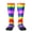 2 Black-2, variant on Knee High Socks for Women Rainbow Flag Long Tube Sock Uniform Socks