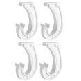 thumbnail image 4 of 4 Piezas de Soporte para Barra de Armario Colgante, Soporte para Barra de Estante de Armario de 3/4, Soportes Resistentes en Forma de J para Colgar Ropa, 4 of 5