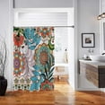 thumbnail image 4 of Boho Floral Shower Curtain, Retro Colorful Bohemian Mandala Flower Tropical Leaf Abstract Botanical Bright Bathroom Curtain Bathtub Home Decor Waterproof Fabric Machine Washable, 4 of 6