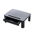 thumbnail image 3 of Elevador de soporte para monitor con soporte para teléfono y espacio de almacenamiento, ergonómico, ahorra espacio, 3 estantes ajustables en Estilo de cajón shamjiam Elevador de soporte para monitor, 3 of 9