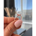 thumbnail image 2 of ESTE ORIGIN 2ct Oval Moissanite Diamond Engagement Ring in 18K Rose Gold Wedding Ring for Women 8., 2 of 8