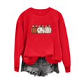 thumbnail image 5 of VKOYWKM Women's Halloween Graphic Sweatshirt Spooky Season Print Pullover Top Cute Crewneck Sweatshirt Oversized Long Sleeve Fall Sweatshirts, 5 of 7
