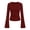 Wine, variant on Perfectbot Women's Flare Long Sleeve T-Shirt Crewneck Fitted Stretchy Ruched Waist Fall Trendy Basic Tee