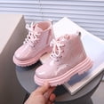 thumbnail image 4 of Owordtank Kids Girls' Boots Children's Boots Outdoor Boots Girls' Plush Short Boots Boys' boots, 4 of 8