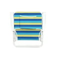 Caribbean Joe Folding Beach Chair Blue & Yellow Stripes