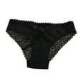 thumbnail image 2 of YWDJ Womens Underwear Cheeky Lace Lightweight No Show Fashion Briefs Comfortable Underwear Causal Lace Panties Briefs Black L, 2 of 7
