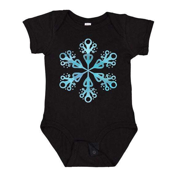 Inktastic Icy Blue Winter Snowflake Boys or Girls Baby Bodysuit
