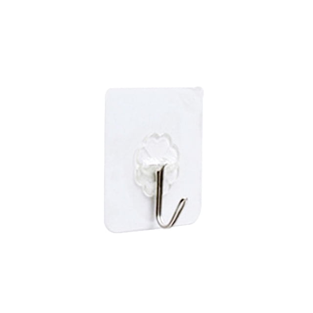 Bewildely 10 piezas gancho de acero inoxidable portátil autoadhesivo montado en la pared cocina baño sala de estar ropa mopas soporte para Almacenamiento y organización del hogar