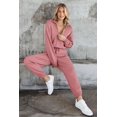 thumbnail image 3 of Conjunto Deportivo PRETTYGARDEN para Mujer 2 Piezas con Suéter y Pantalón Rosa Talla L, 3 of 7