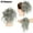 C, variant on Multicolor High Temperature Synthetic Wig - Elastic Band Messy Bun Style Natural Fiber Hairpiece