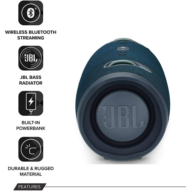 Restored JBL Xtreme 2 Portable Waterproof Wireless Bluetooth Speaker Blue  (Refurbished) 