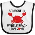 thumbnail image 3 of Inktastic Someone in Myrtle Beach Loves Me Boys or Girls Baby Bib, 3 of 4