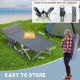 thumbnail image 6 of ABORON 2 Packs Camping Cot XL Folding Twin Cot for Outdoor with 2 Sided Cushion & Carry Bag, 28" Wide Foldable Sleeping Cot for Adults, Protable Cots Bed, 900LBS(Max Load), 6 of 10