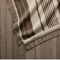 thumbnail image 4 of Mainstays Rustic Designs Taupe Splash Fiona Stripe Cotton Blend Jacquard Knit Tapestry Throw, 50" x 60", 4 of 7