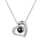 thumbnail image 2 of Collar para mujer, joyería para mujer, collar con proyección de corazón "Te amo" en 100 idiomas, collar romántico con circonita cúbica, regalo ideal para mujer, reloj inteligente., 2 of 3