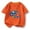 Orange, variant on Cethrio Kids Boys Graphic Tees, Short Sleeve Cotton Crewneck Summer Boys T-Shirts Gray Size 10-12 T