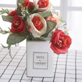 thumbnail image 4 of Coofit Potted Flower Artificial Hibiscus Rose Fake Potted Plant Table Ornament for Home, 4 of 7